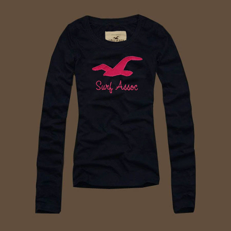Hollister Mujeres De Cuello Redondo Largo Remera HCO4744
